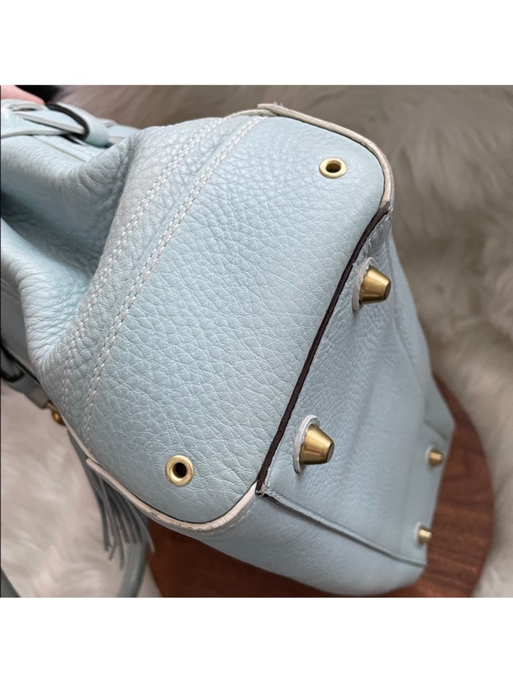 COACH Baby Blue Pebble Leather
2006 Hampton's Carryall - Picture 15 of 16